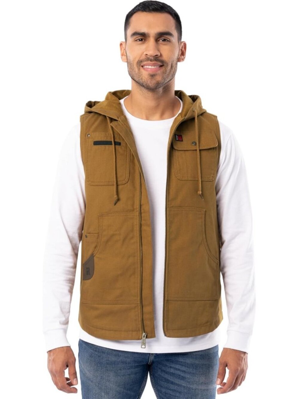 Men's Duck Work Vest - Durable, Insulated, Multi-Pocket Utility Vest for Outdoor